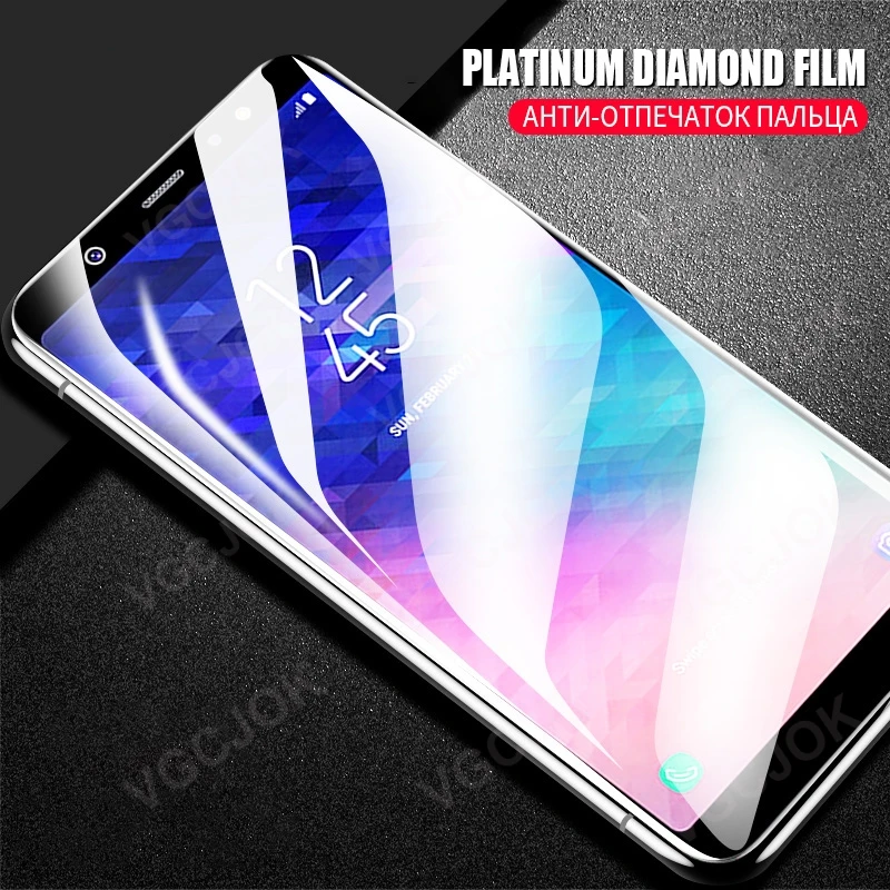 삼성 갤럭시 A6, A8 플러스, J4, J6, J6 플러스, J2, J3, A7, J7, J8, A9 2018 강화 유리 화면 보호 필름, 15D 전체 보호 유리