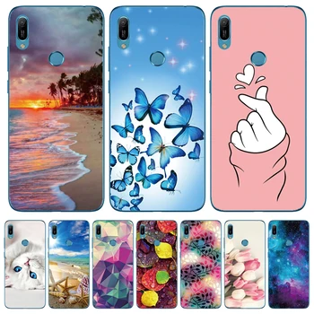 Перейти на Алиэкспресс и купить Для huawei Y6 2019 Мягкий силиконовый чехол TPU чехол для телефона для Coque huawei Y6 Prime 2019 чехол для Y 6 2019 6 лет модные тонкие чехлы