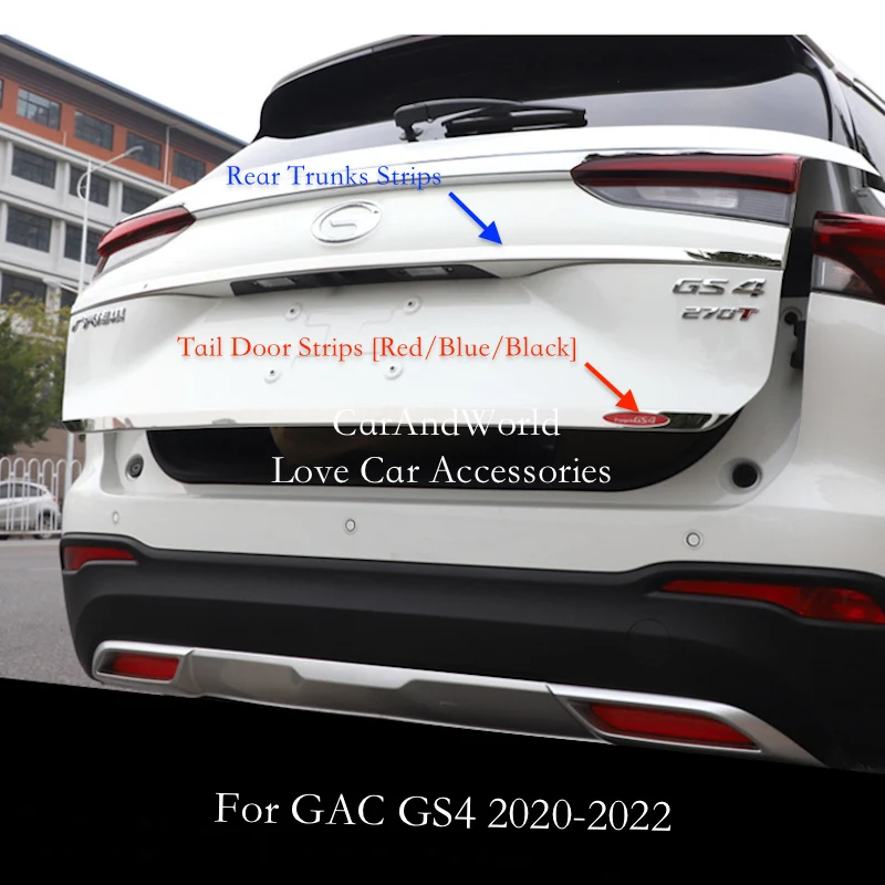 

Для Trumpchi GS4 2020-2022, нержавеющая сталь, фотооболочка, задняя дверь, отделка, украшение, крышка, автомобильные аксессуары