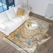 Yilong 5,6 'x8. 2' античный ковер ручной работы из Турции бежевый синий ковер ручной работы(1851