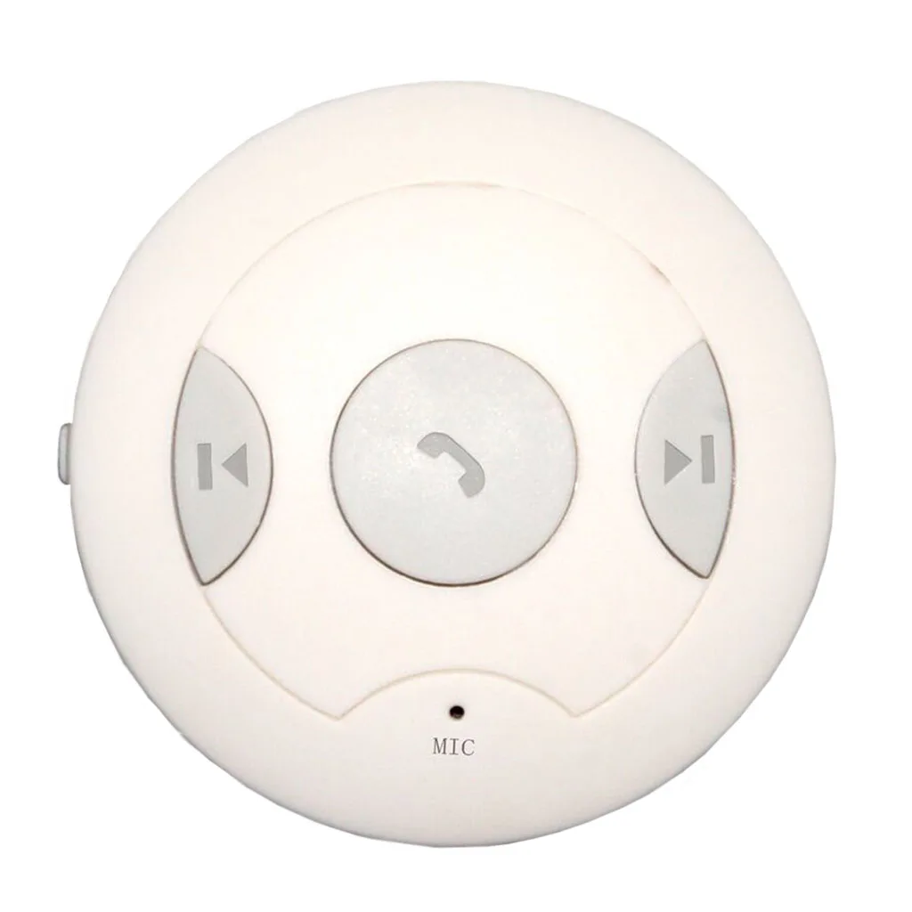 Universal Wireless Bluetooth 4.1 Receiver Handsfree Microphone Phone Music Audio Speaker w/3.5mm AUX output Adapter White Grey