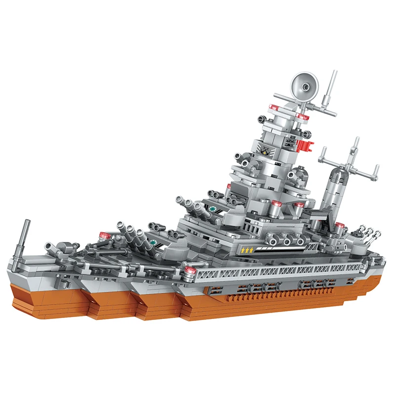 

World War II Military Series Naval Cruise Destroyer Collection Model Building Blocks Bricks Christmas Toys