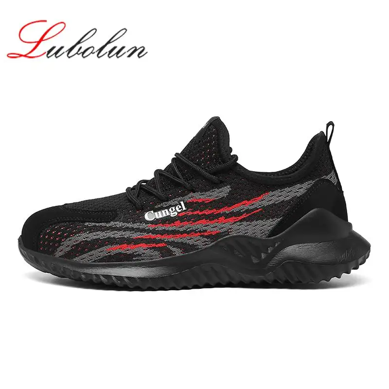 

Men's Safety Work Shoes With Steel Toe Cap Breathable impact resistant Anti-slip Construction Footwear Security Shoes size 36-46