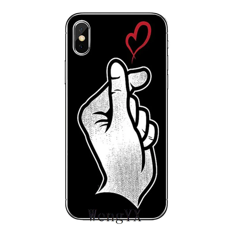 Любовь на кончиках пальцев kpop Сердце для OnePlus 3t 5T 6T LG G5 G6 G7 Q6 Q7 Q8 Q9 V20 V30 X Мощность 2 3 K4