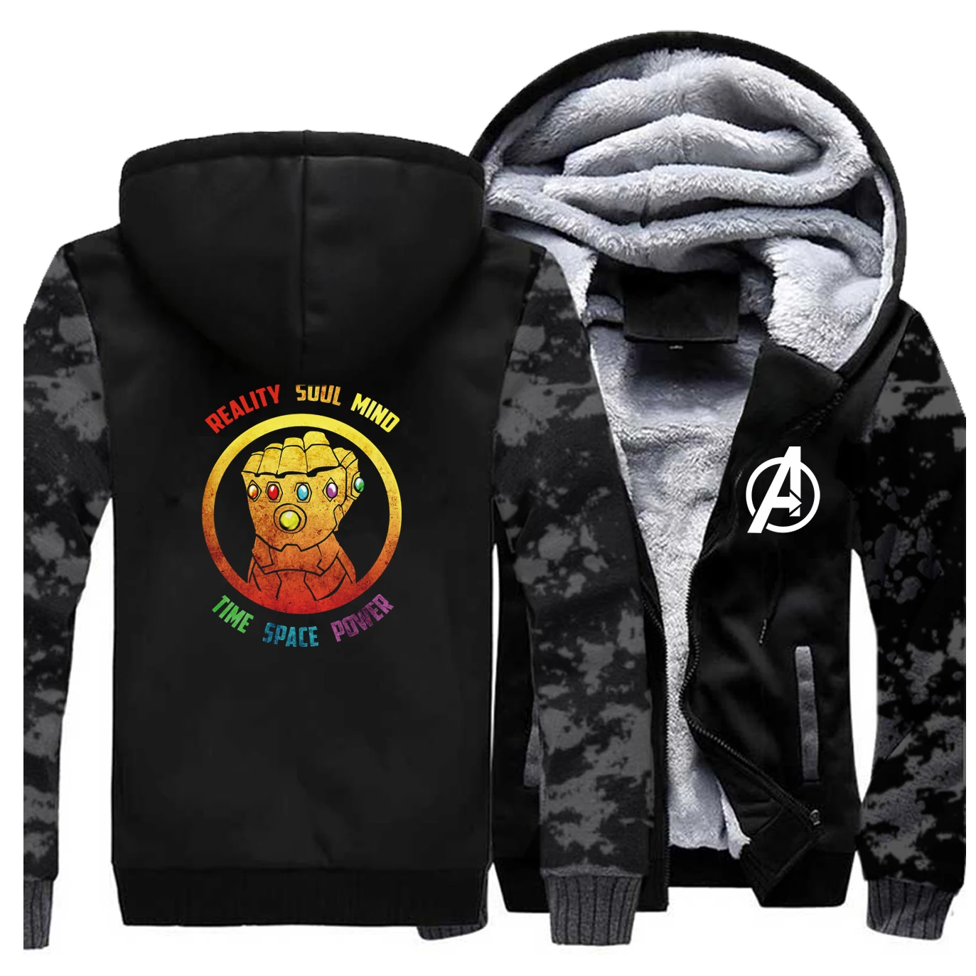 Thanos Infinity Gauntlet мужские толстовки зимняя утолщенная мужская куртка повседневная Уличная одежда в стиле хип-хоп пальто мужские топы высокого качества