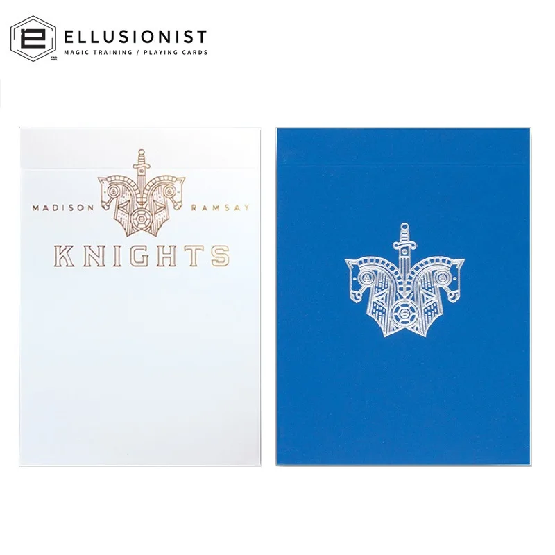 

Ellusionist Knights Playing Cards White/Blue Deck Poker Size Magic Card Games Magic Tricks Props