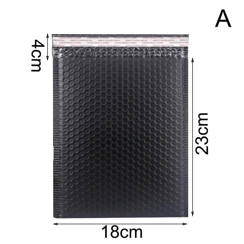 Заводской прямой черный матовый пленочный клатч-конверт с пузырьками Экспресс сумка для упаковки одежды водонепроницаемый ударопрочный на заказ - Цвет: A