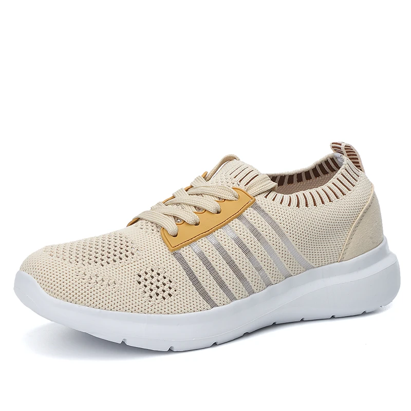 Tenis Mujer; коллекция года; женская обувь для тенниса с перфорацией; Tenis Blancos sapato feminino; сетчатые кроссовки; женская спортивная обувь; chaussures femme; дешевая 1 - Цвет: Бежевый