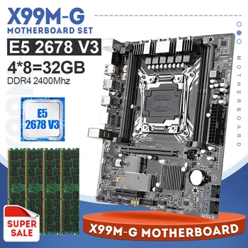 

X99MG 2011-3 motherboard set with 4*8gb=32GB DDR4 2400MHZ ECC GRE RAM and XEON E5 2678V3 2.5Ghz 12 cores/24 threads for game