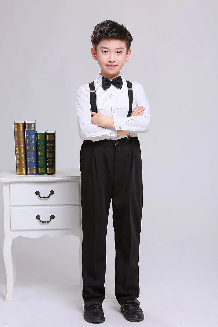 New Style CHILDREN'S DAY CHILDREN'S Costume Chorus Clothing BOY'S Girls Young STUDENT'S Short Sleeve Suspender Pants Performance
