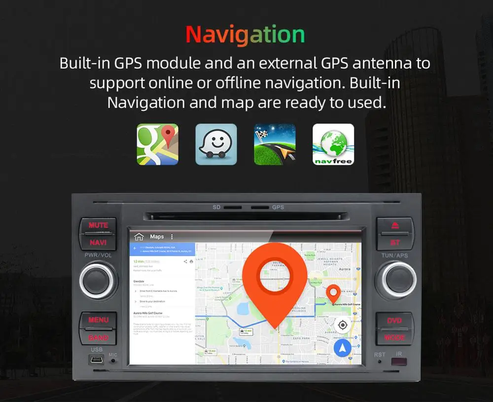 Bosion 2DIN автомобильный DVD плеер мультимедиа для Ford Fiesta Focus 2 Mondeo 4 C Max S FusionTransit радио GPS