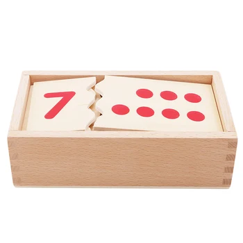 

Montessori Educational Wooden Toys For Children Number And Counter Match-up Puzzle Early Toys Childhood Education 1 Set