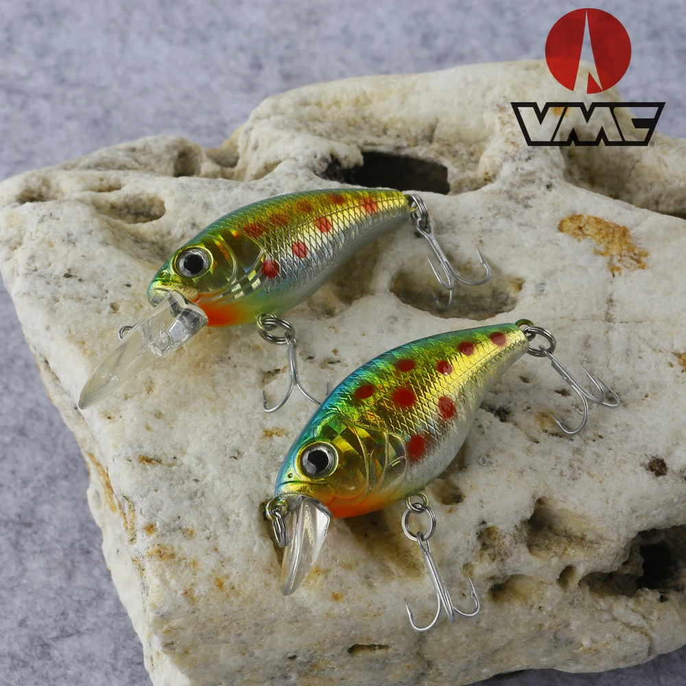 Le Fish 45mm 7g/6g Crankbait Fishing Lure Artificial Crank Hard Bait Topwater Minnow Fishing Wobblers Japan with vmc hook