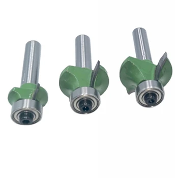 

3Pcs 8mm Corner Round over Router Bit with Bearing 1/2 Inch 3/4 Inch 1 Inch Milling Cutter for Wood Woodwork