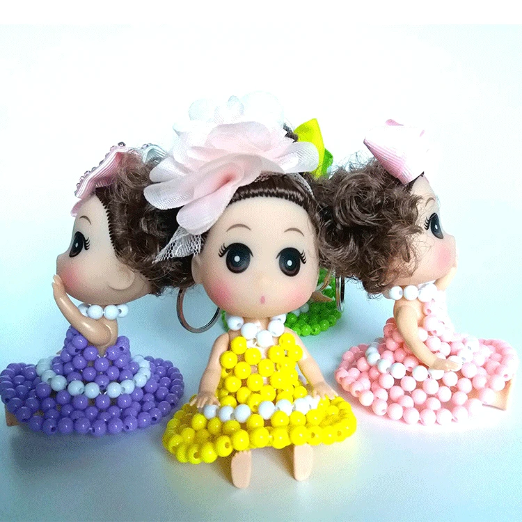 

DIY Pretty Girl Doll Beaded Bracelet Handmade Creative Keychain DIY Crystal Handmade Beaded Bracelet Material Box