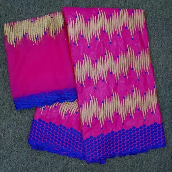 

african french cotton lace fabric 2019 high quality bazin riche getzner brode getzne lace fabrics 5+2yard/lot for Wedding