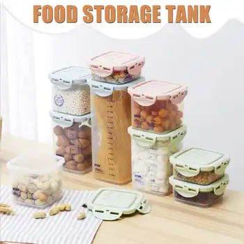

Kitchen Grain Storage Tank Transparent Cover Plastic Sealed Tank Rice Bucket Food Moisture Storage Tank Household Storage Tank