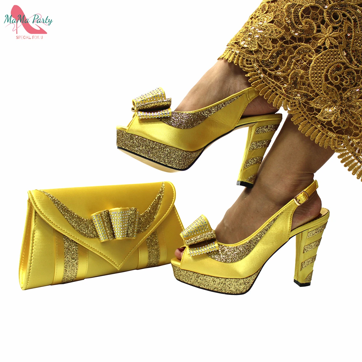 New Arrivals High-Quality African Women Shoes and Bag Set