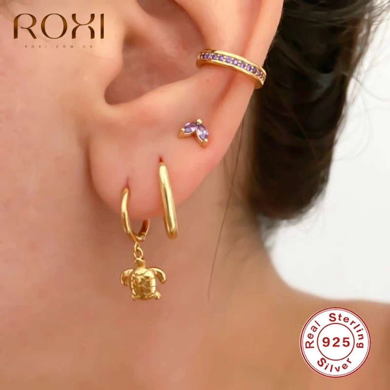 

ROXI Simple 12mm Glossy Oval Hoop Earrings for Women Men Sterling Silver 925 Wedding Earrings Cartilage Pendientes Fine Jewelry