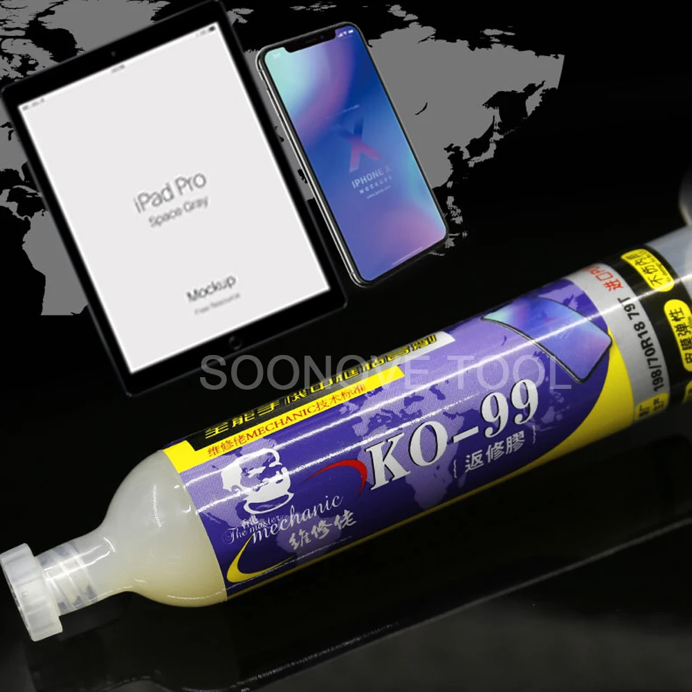 MECHANIC KO99 прозрачный многофункциональный клей для панели телефона средняя рамка, клейкий чехол для ремонта без повреждений для ЖК-дисплея