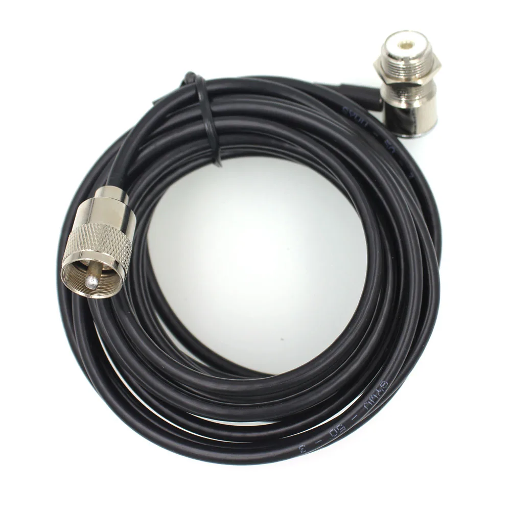 Cable extensor Coaxial para walkie-talkie KT8900, Cable de Radio móvil para coche de baja pérdida de 16 pies, Cable de BJ-318 de 5 metros, Antena de Radio de coche
