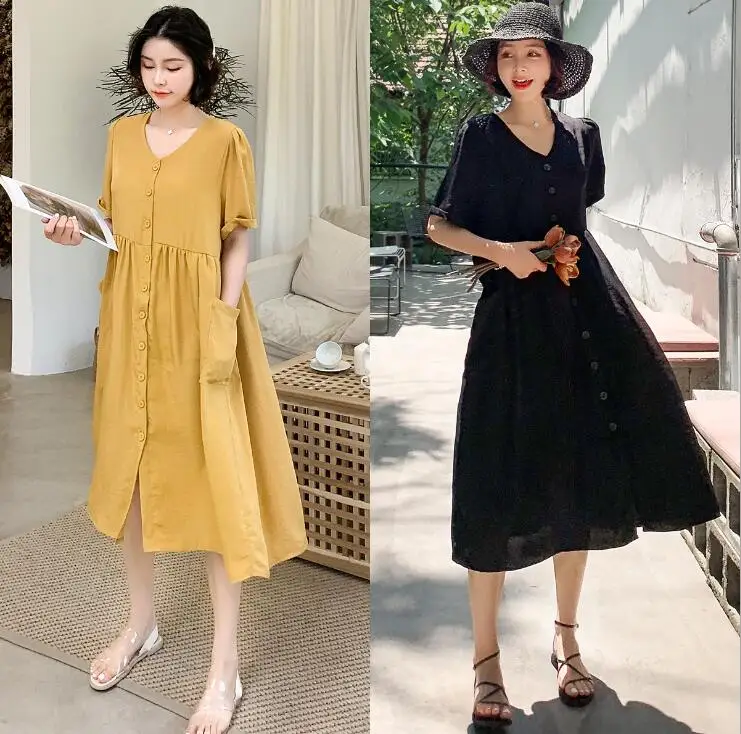 

2019 New Brand Summer Maternity Dress Woman A-Line Large Size Dresses Pregnant Woman Clothing MD-01443