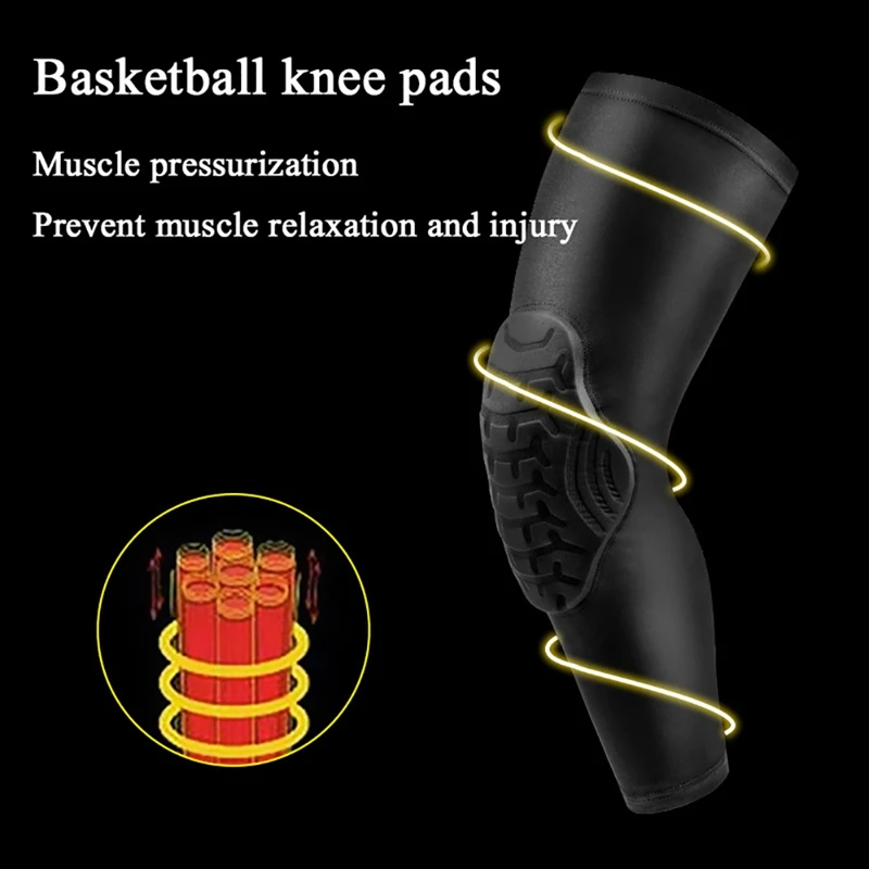 1 шт. длинные наколенники рукав анти-удар дышащий тепловой поддержки ног защита колена тренажерный зал на свежем воздухе Одежда для баскетбола аксессуар