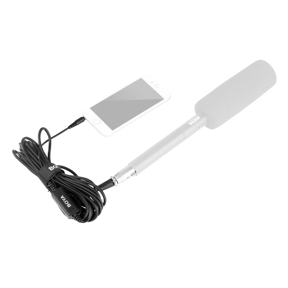 BOYA BY BCA6 XLR to 3 5mm TRRS Adapter Cable Microphone Audio Gain Output Splitter Headphone Monitor for Smartphone 6 Meters