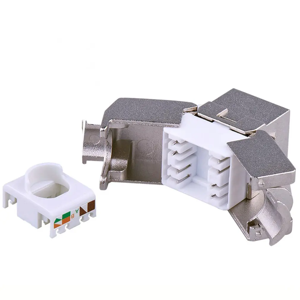 Сетевой RJ45 Cat6 Cat7 Keystone Jack модуль 360 градусов полностью экранированный разъем для LSA