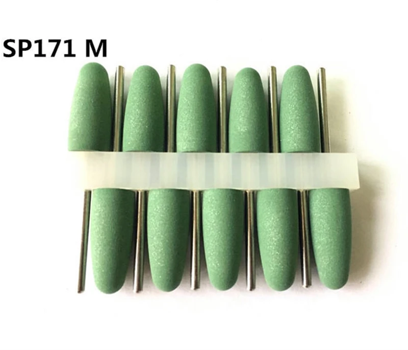 

10pcs/set Dental Silicone Rubber Polishers Resin Base Hidden Denture Polishing Burs 2.35mm Jewelry Rotary Tools