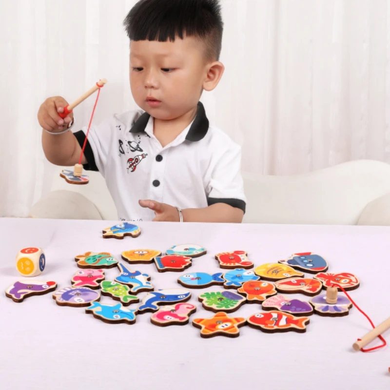 Children early learning fishing toys Kids Wooden Magnetic Fishing Game Educational Toys For Children Toy Magnet Fish Games Children early learning fishing toys Kids Wooden Magnetic Fishing Game Educational Toys For Children Toy Magnet Fish Games