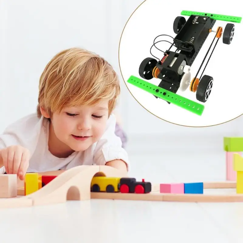  Four-wheel Drive Car Materials Creative Assemble Projects Teaching Educational Equipment DIY Scienc - 4000414293508