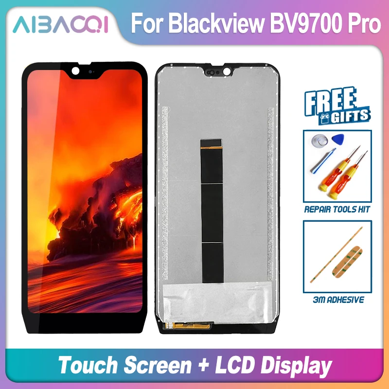 AiBaoQi Brand New 5.84 Inch Touch Screen+2280X1080 LCD Display Assembly Replacement For Blackview BV9700 Pro Android 9.0 Phone | Мобильные