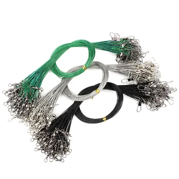 

DONQL 60Pcs Anti Bite Steel Fishing Line Wire Leader Stainless Steel 12CM - 30CM Swivel Connector Fishing Line Fishing Accessory