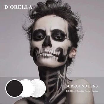 

D'ORELLA 1 Pair(2pcs) SURROUND Series Coloured Contact Lenses for Eyes Cosplay Contact Lens for Halloween
