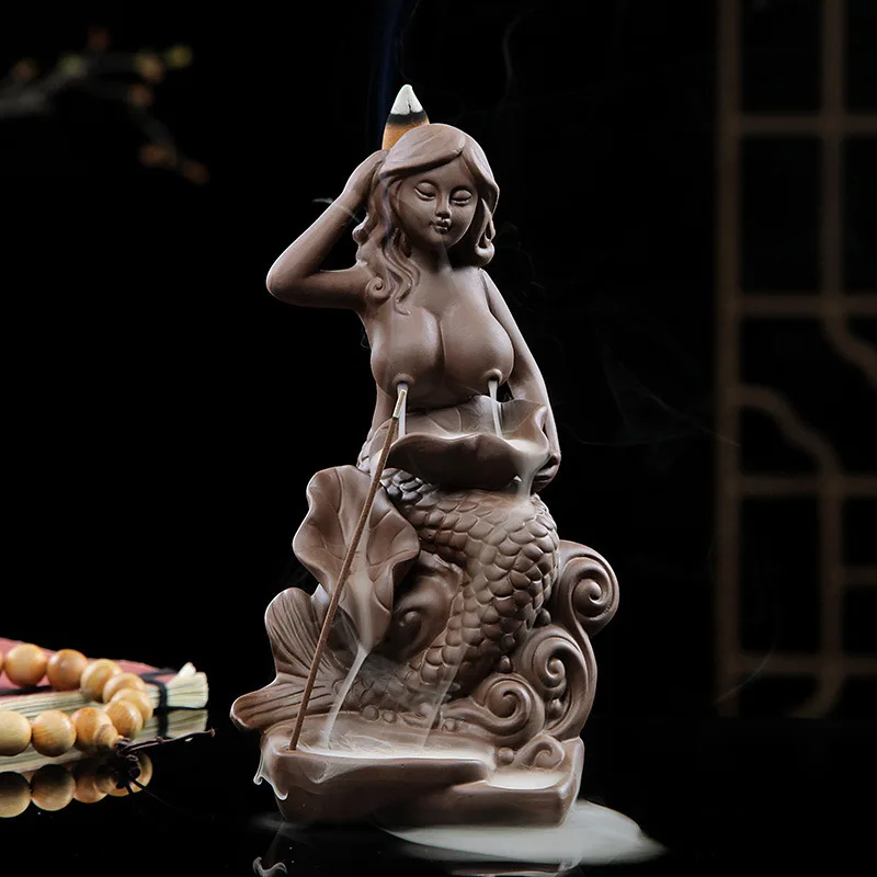 

Incenso Queimador Stove Sand Sitting Posture Ceramic Incense Plug Aroma Line Aromatherapy Handicraft Manufacturers Wholesale