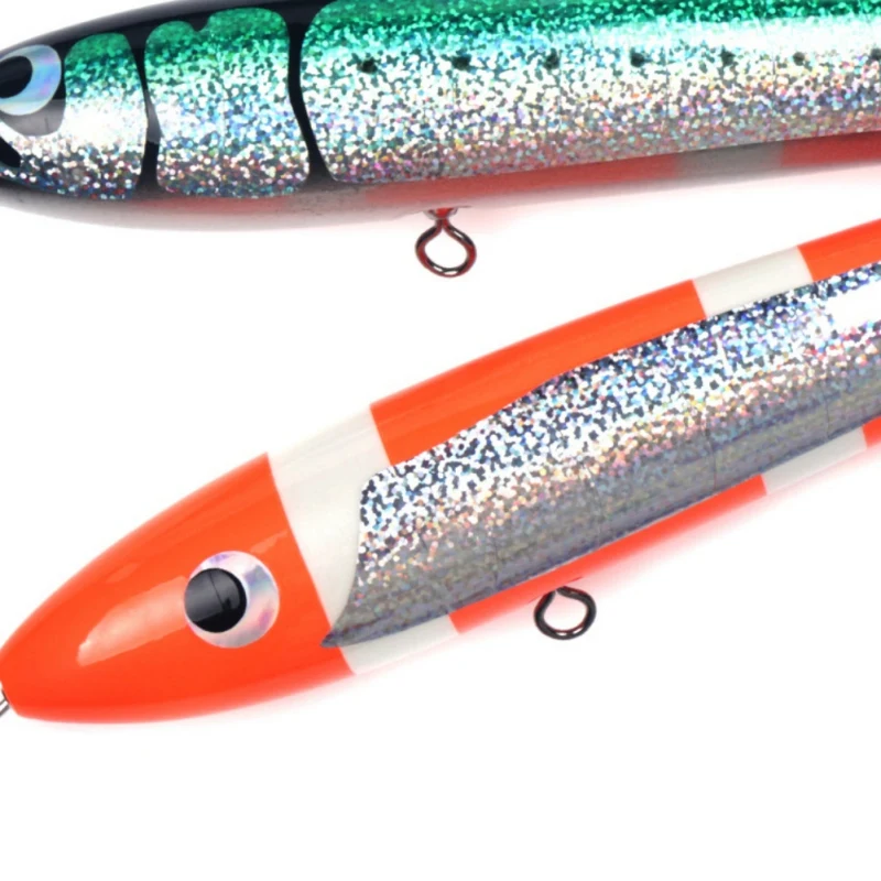 140g/23.5cm Sequin Wood Fish Lure Bionic Hard Bait Sea Fishing Pencil Bait Artificial Salt Fishing Lure Fishing Accessory