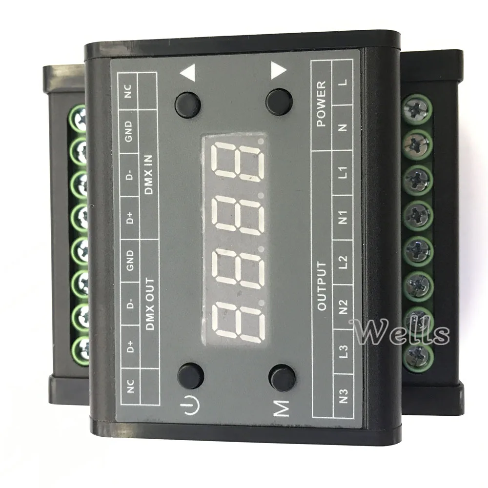  DMX302 led DMX triac dimmer brightness controller AC90V-240V Output 3channels 1A/CH High voltage le - 32822841266