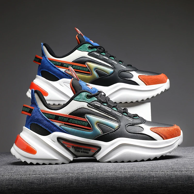 

Men Casual Sneakers Spring Comfortable Sole Sports Shoes Trainers Male Outdoor Running Shoes Lace-Up Walking Athletic Footwear