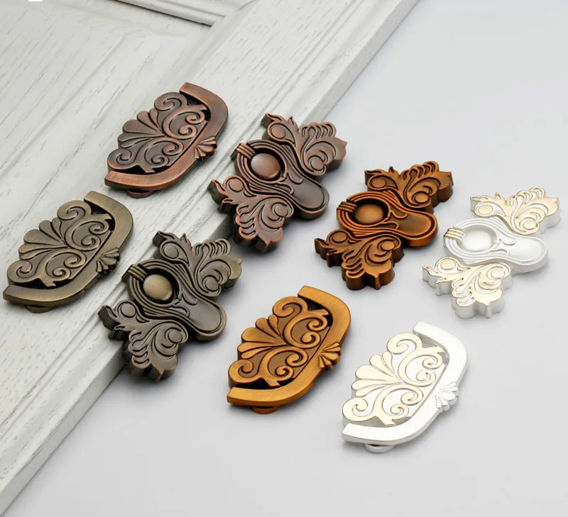 

Surface mounted concealed bronze drawer handle,European concealed hole handle and concealed buckle Furniture hardware accessorie