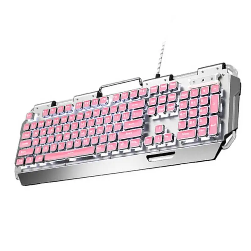 K520 104 клавиш синий переключатель USB Проводная Механическая клавиатура для компьютера для геймеров на ПК равномерная высота передачи света Точная