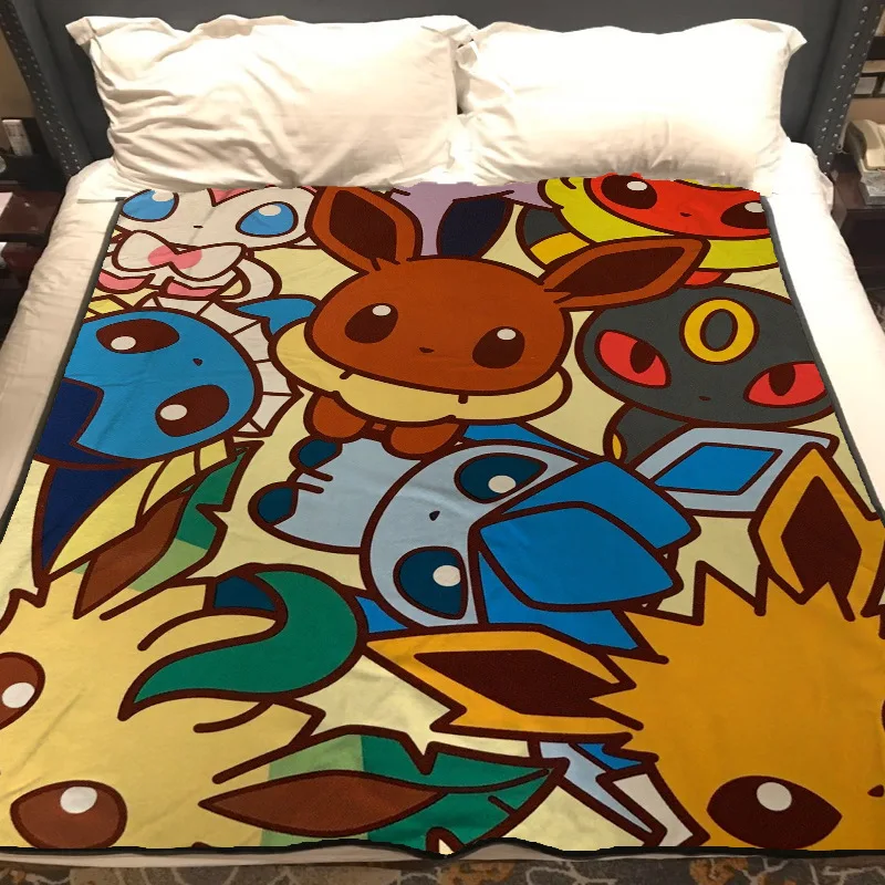 Style 4 Милое одеяло с рисунком Pokemo Pikachu GO аниме, мягкое теплое одеяло для путешествий, для сна, для дивана, для спальни, для дома, для путешествий - Цвет: Style 4
