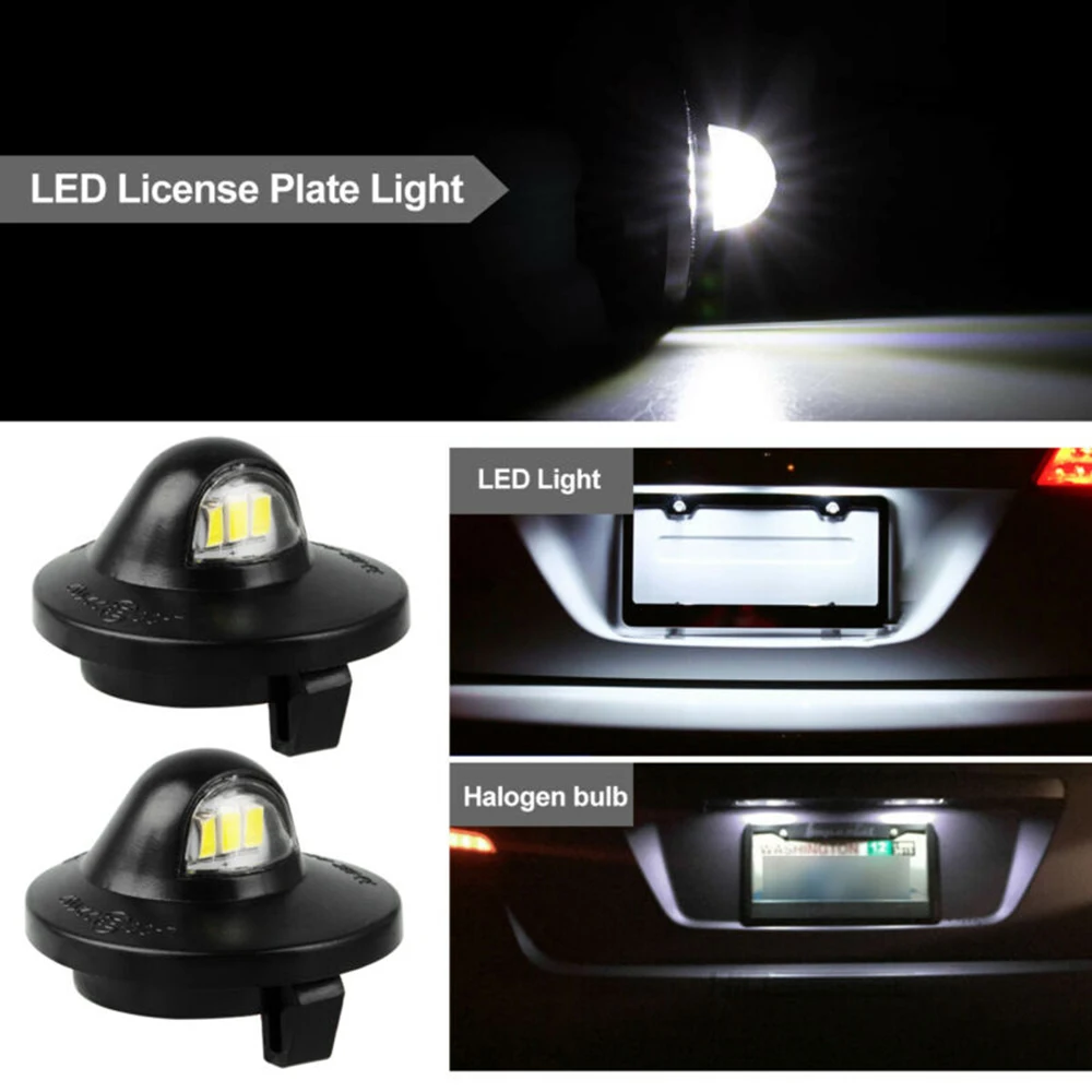 2pcs License Plate Number LED Lights For Ford F 150 1990 F250 F350 Pickup Truck Lighting Accessory