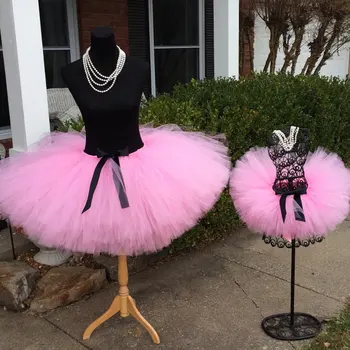 

Pink Tutu Skirt Mommy and Me Maternity Tutus Bridal Party Customized Underskirts Pettiskirts Baby Girls Women Costume Skirts