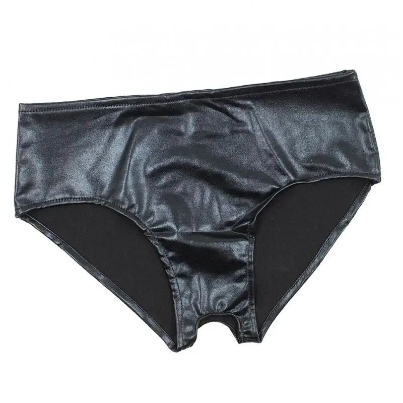 Women Open crotch underwear Leather Open Crotch Briefs  Panties Thong Knickers Lingerie for sex 