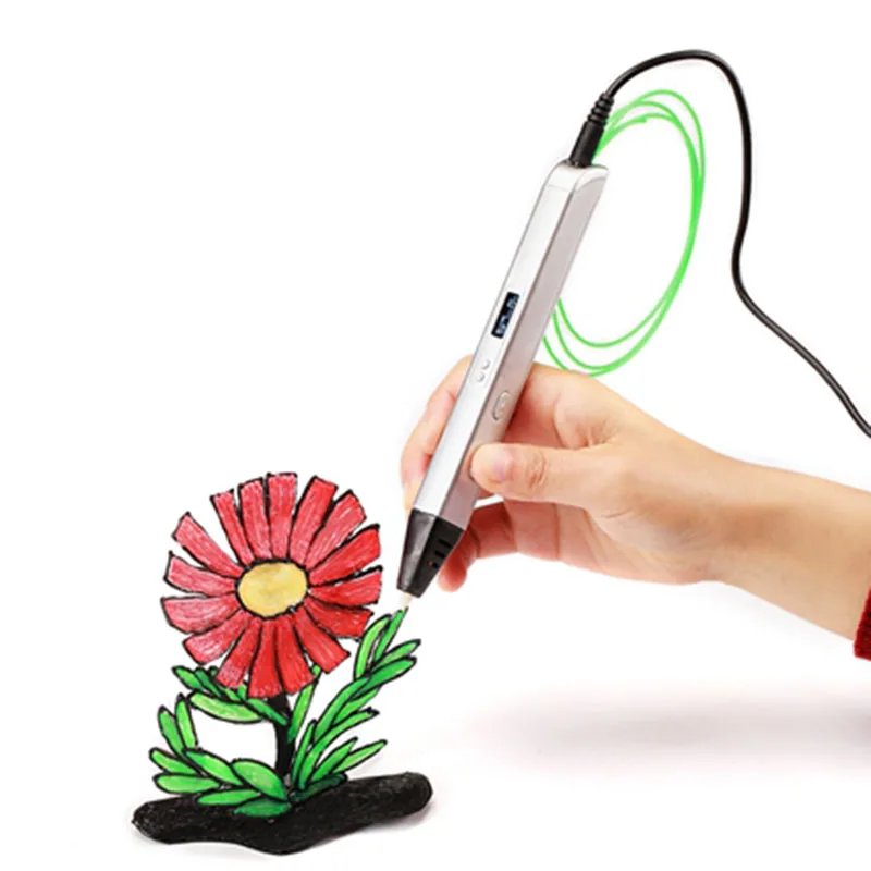 100 м ABS/PLA DIY 3D Ручка светодиодный экран, usb зарядка 3D печать Ручка+ 100 м нити креативная игрушка подарок для детей дизайн