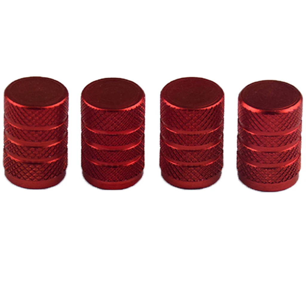 8 Pack Car Bike Wheel Tire Valve Stem -in Dust Cap Aluminum Black+Red