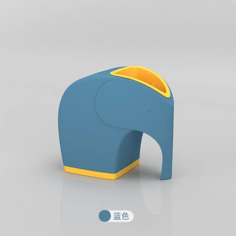 Creative Desk Elephant Tissue Paper Box Cover With Pen Holder Remote Controller Mobile Phone Storage Organizer Home Office