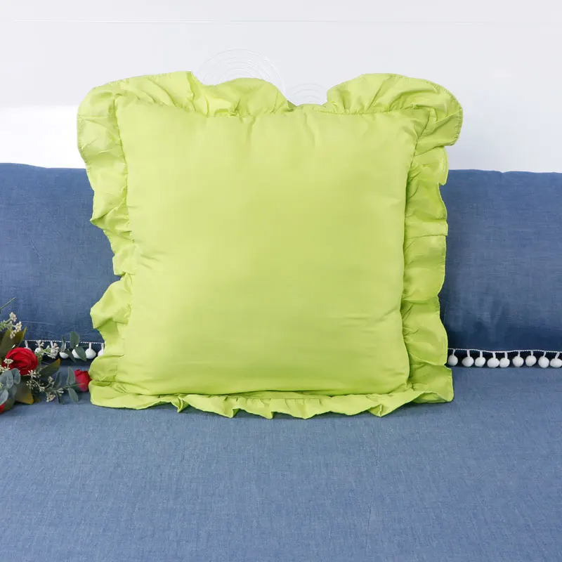 (HANYUE)The New Style Of Pure Color Frilly Wool Pillow Is Available In A Variety Of Colors outdoor seat cushions Cushions