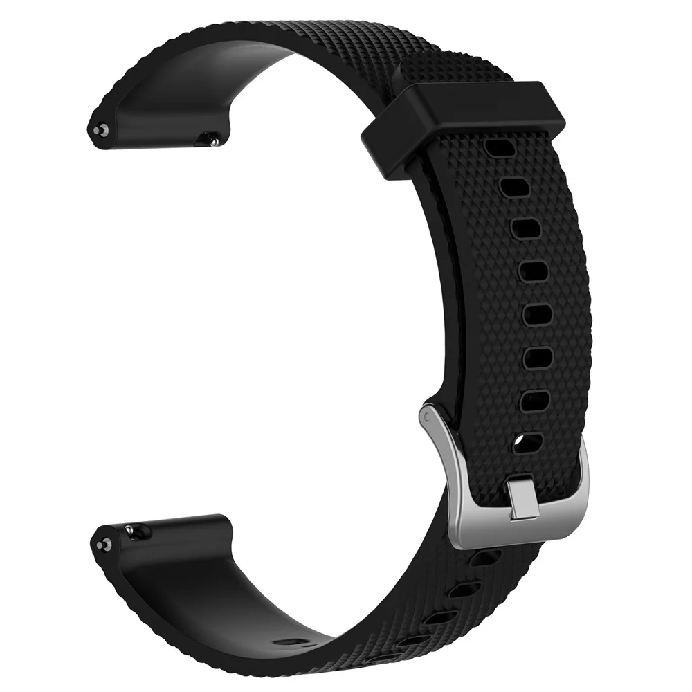 22 мм ремешок для часов Huami Amazfit GTR 47 мм ремешок Смарт-часы ремешок дышащие силиконовые полосы Мягкий ремень для huawei watch GT 2 - Цвет: Черный